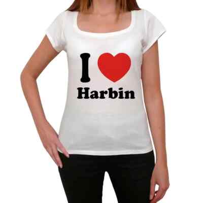 ULTRABASIC Damen T-Shirt J'Aime Harbin I Love Harbin T-Shirt Vintage