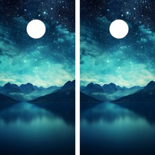 FADEPROOF Cornhole Board Wraps Laminated Starry Night /