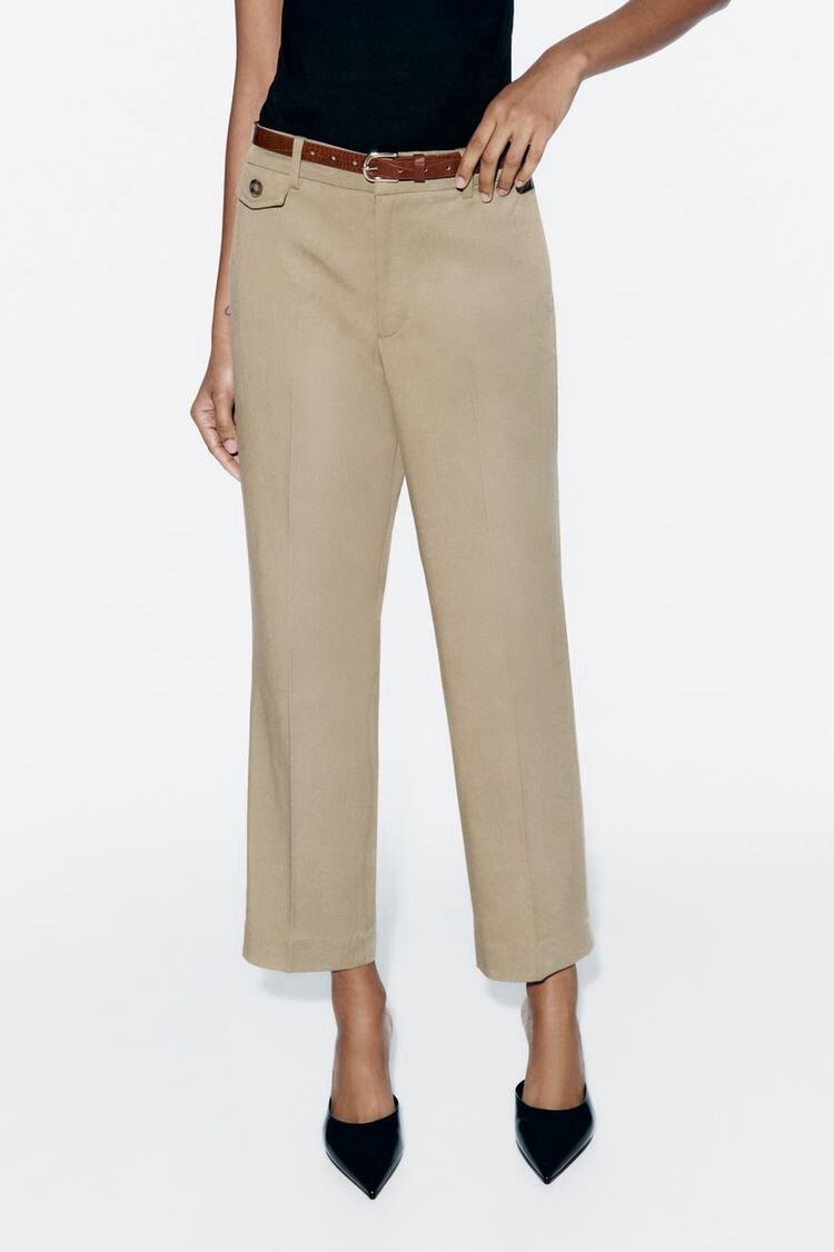 COMOLI BELTED CHINO PANTS 2 コットン・リネン COMOLI