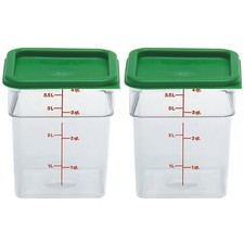 Cambro 4SFSCW135 4 qt Polycarbonate Food Storage Container-Camwear CamSquare