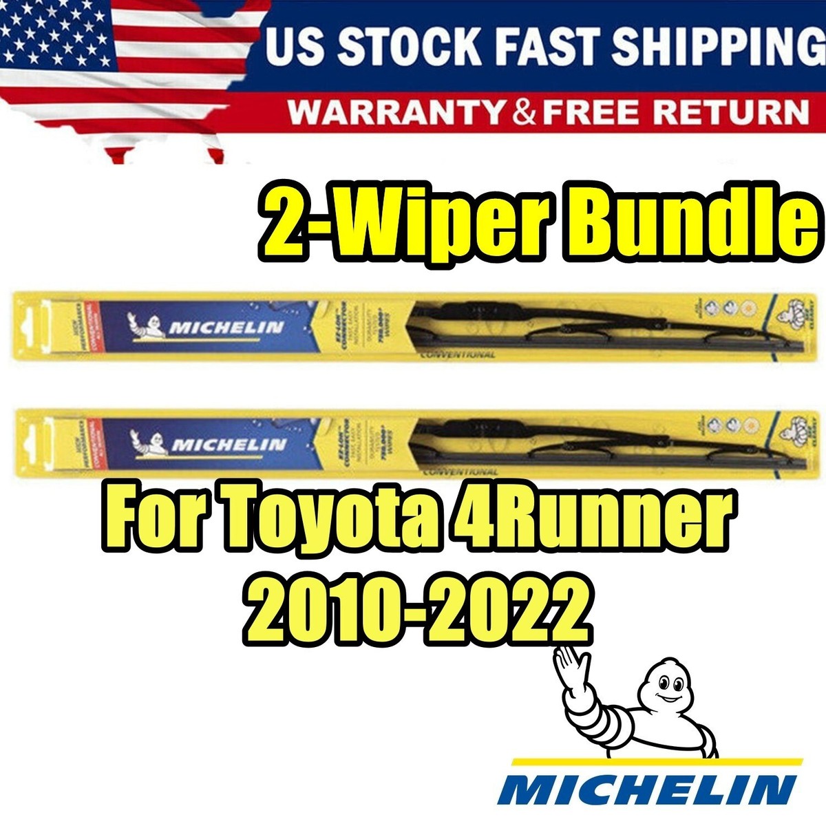 BOSCH Wiper Blades Set For Toyota 4Runner (2010-2022) Direct - Foto 8