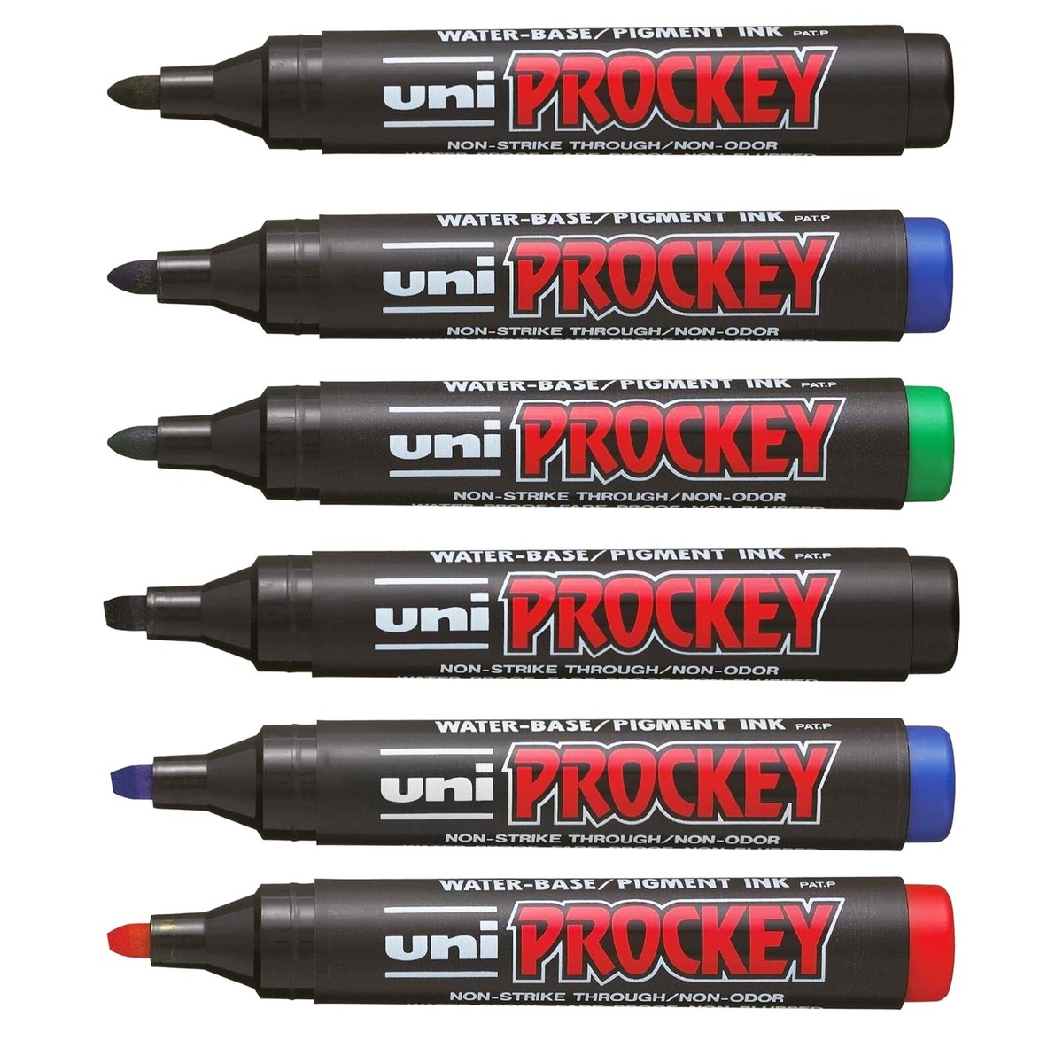 uni-ball PM-122-126 Prockey Permanent Marker Pen Chisel/Bullet