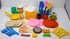 Vintage Fisher Price Fun with Food Replacement Dishes Tupperware, Etc