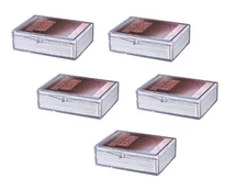 (Pack of 5) Ultra Pro 50-Card Hinged Plastic Boxes Holders For Trading Cards