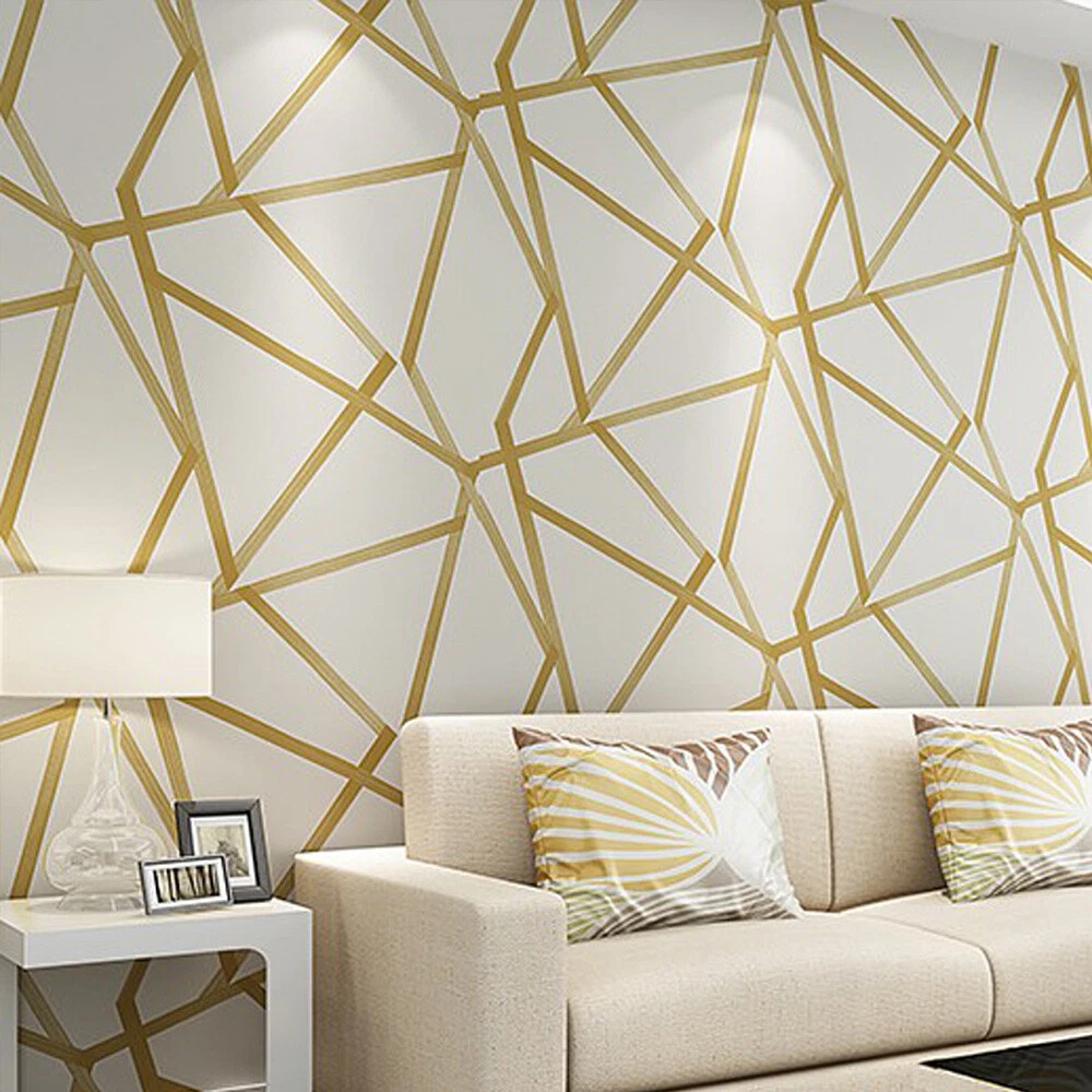 Geometric Wallpaper For Living Room