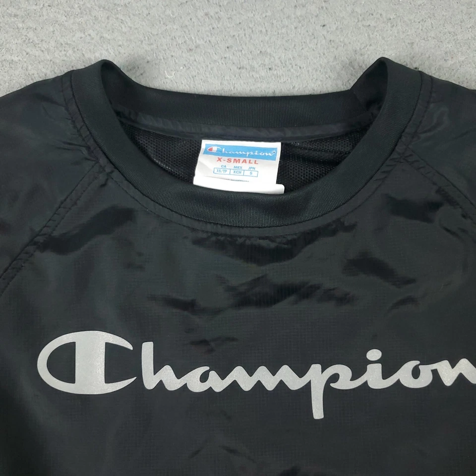 Champion 夹克女式 XS 黑色运动套衫风衣女士 — 第 3/4 张图片