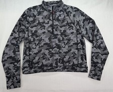 SPYDER Active Women's Half Zip Mock Neck Top Pullover Camo Gray Size Large