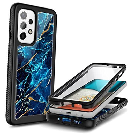 NZND Designed for Samsung Galaxy A53 5G Case with [Built-in Screen Sapphire