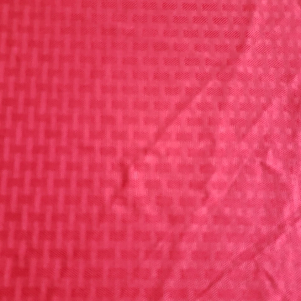 Mainstays Christmas Tablecloth 70” Round Red Basketweave Tonal Holiday Dining - Image 3 of 4