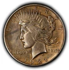 1921 $1 Silver Peace Dollar - Luster - High Relief Key Date - AU - SKU-B5766