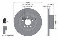 2X Bremsscheibe Pagid 55563NC FüR BMW X3 F25 X4 F26 Sdrive Xdrive