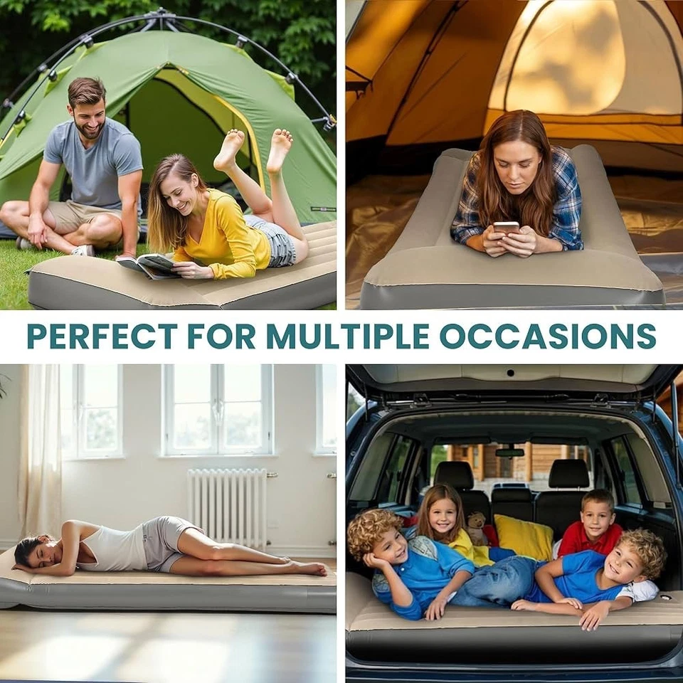 Einzel-Luftmatratze 188cm | Selbstaufblasend mit integriertem Kissen | Tragbar - Bild 4 von 4