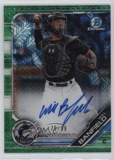 2019 Bowman Mega Box Chrome Mojo Green Refractor 75/99 Will Banfield Auto 0nr3