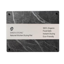 Natural Stone Dish Drying Mat 18" x 14", Slate Color - Diatomaceous Earth Kit...