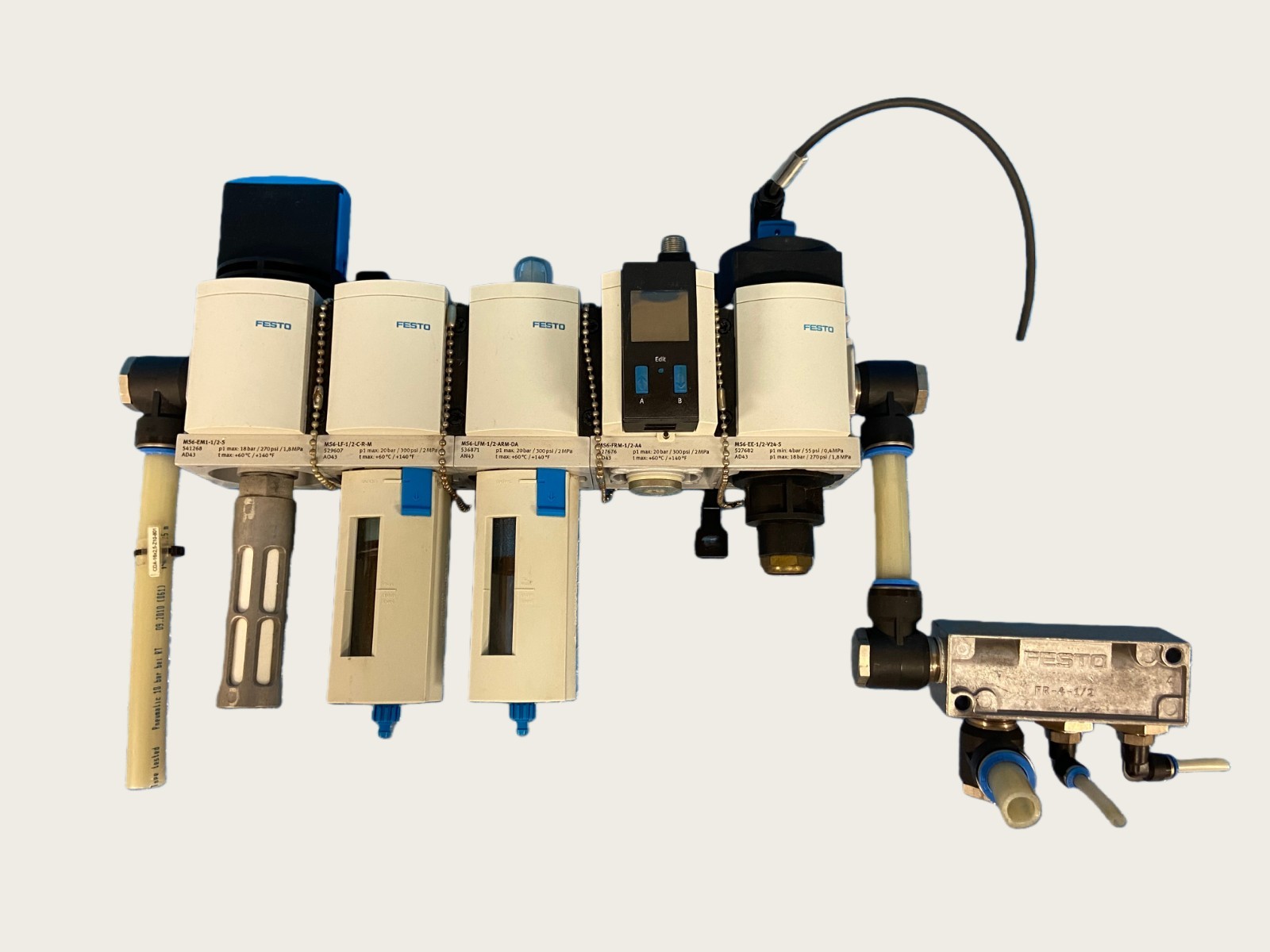 1set FESTO MS6-FRM-1/2-A4 MS6-LFM-1/2-ARM-DA MS6-LF-1/2-C-R-M MS6-EM1-1/2-S