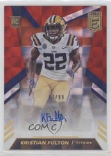 2020 Panini Donruss Elite Rookie Red 67/99 Kristian Fulton #RA-KF Auto 11de
