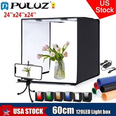 US PULUZ 24'' Large LED Light Box Portable Photography Studio Shooting Photo Tent