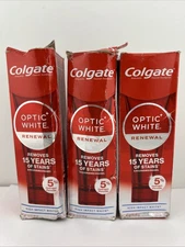 Colgate Optic White Renewal HIGH IMPACT WHITE Toothpaste 3oz Ea *READ MORE* 3 PK