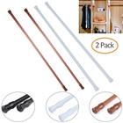 2PCS Metal Curtain Rod 15-44In Adjustable Spring Heavy-Duty Tension Curtain Rod