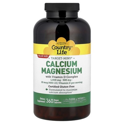 Target-Mins , Calcium Magnesium with Vitamin D Complex, 360 Vegan Capsules