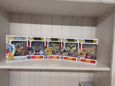 Funko Pop! Disney Der König der Löwen  Sammlung - Simba Scar  Rafiki FLOCKED gli