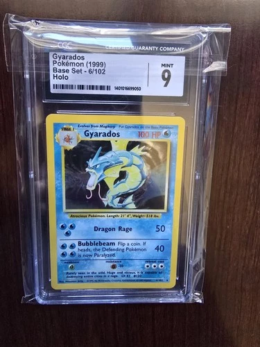 CGC 9 MINT Gyarados 1999 Base Set 6/102 Holo Pokemon Card