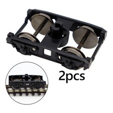 2pcs 1:87 Modell Zug Bogies Railway Accessoires Landschaft DIY Metal Wheels