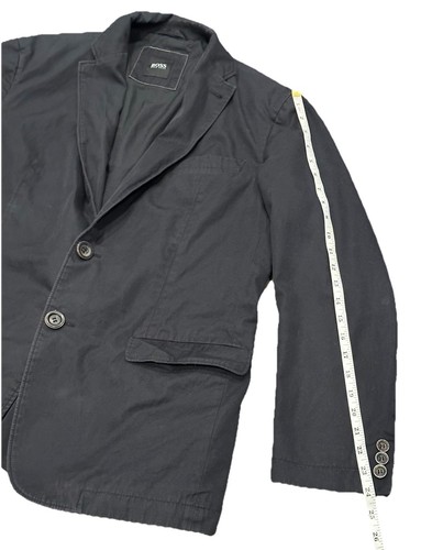 Hugo Boss Blazer Men’s 100%Cotton Órganic Sport Coat Light Denim Look Black 42R - Picture 12 of 19