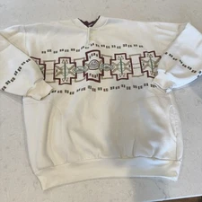 Vintage Art Unlimited Sportswear Mens Large Southwestern Sweatshirt Western USA