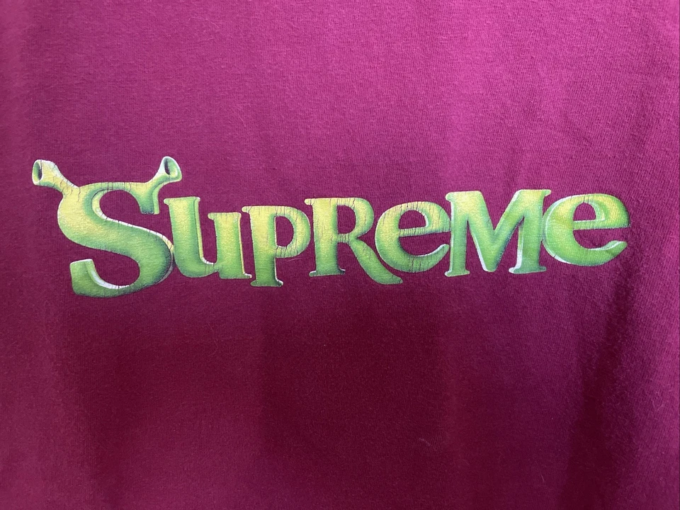Supreme FW21 Maroon Red Shrek Tee Size Small - Image 2 of 3