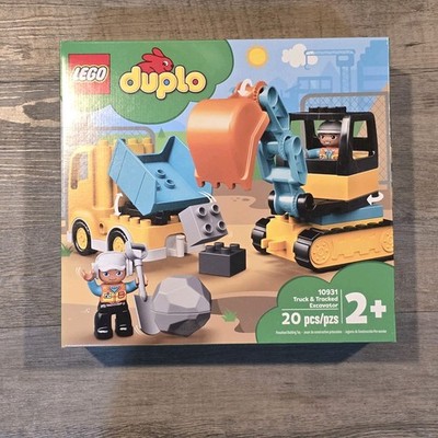 LEGO DUPLO Town Truck & Tracked Excavator Toddler Building Blocks - Learning & E