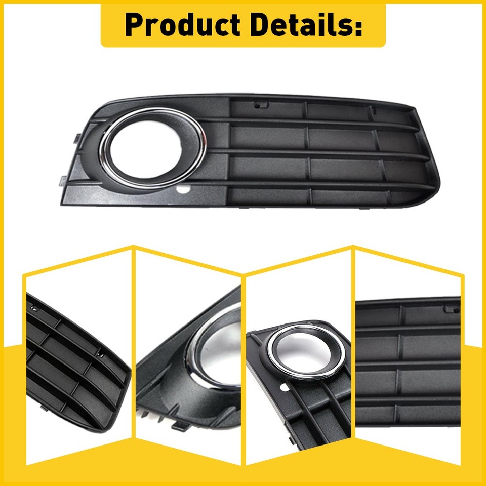 Nebelscheinwerfergitter Für Audi A4 B8/A4L (2009-2012) – 1 Paar, Schwarz, Ersatz Für 8KD807681/682