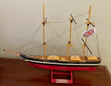 Vintage Cutty Sark 1869 Model Ship Clipper Wood no sails 13 inch by 10 inch