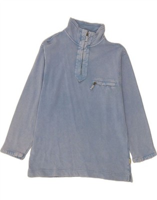 CAMEL ACTIVE Mens Zip Neck Sweatshirt Jumper Large Blue Cotton CD02