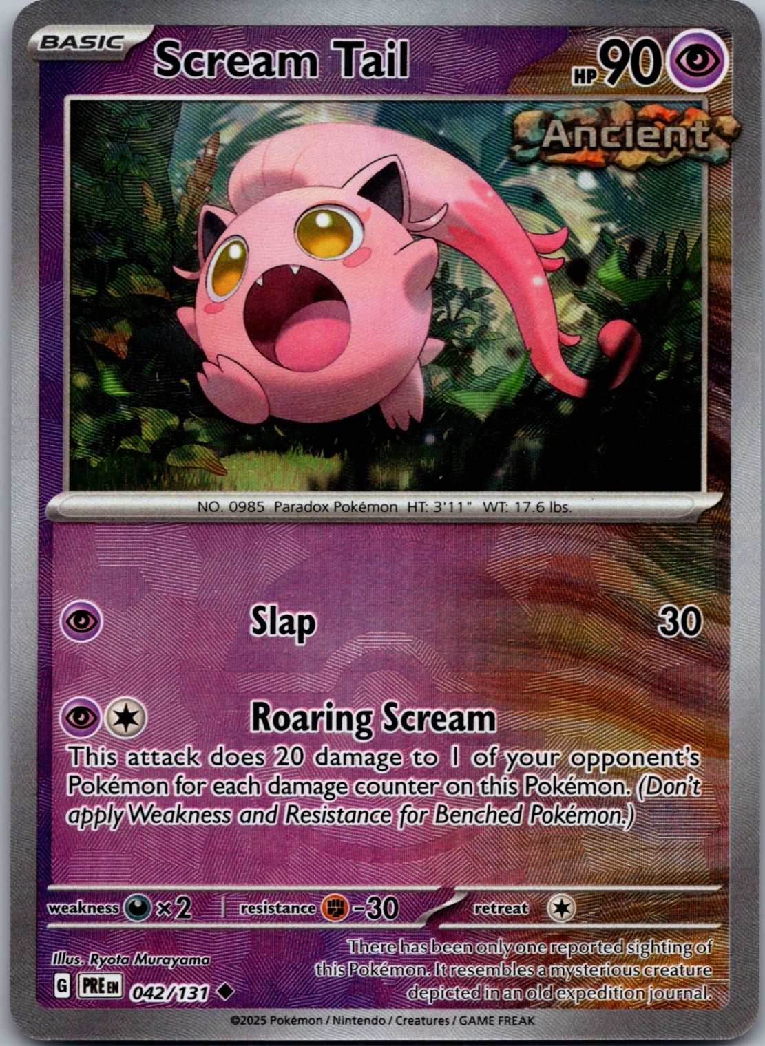 Scream Tail (Poke Ball Pattern) Uncommon SV: Prismatic Evolutions 042/131 NM