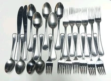 Hampton Silversmiths Lausanne Flatware Lot Glossy 24 Pc