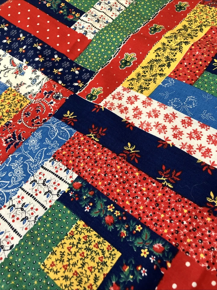 Edredón artesanal de tela de algodón country retazos arte popular Cranston 1 yarda 20" Foto 4 de 4