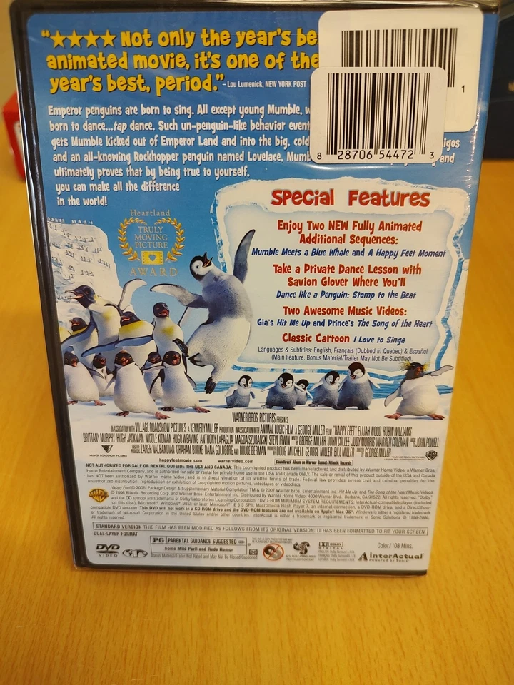 Happy Feet (DVD, 2006) - Image 2 of 3