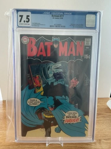 Batman #217 CGC 7.5  OW PAGES To WP  FRESH GRADED