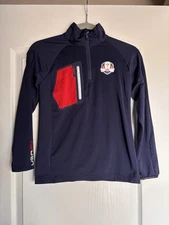 RLX Ralph Lauren USA 2020 Ryder Cup Golf 1/4 Zip Pullover Navy Youth Small 8