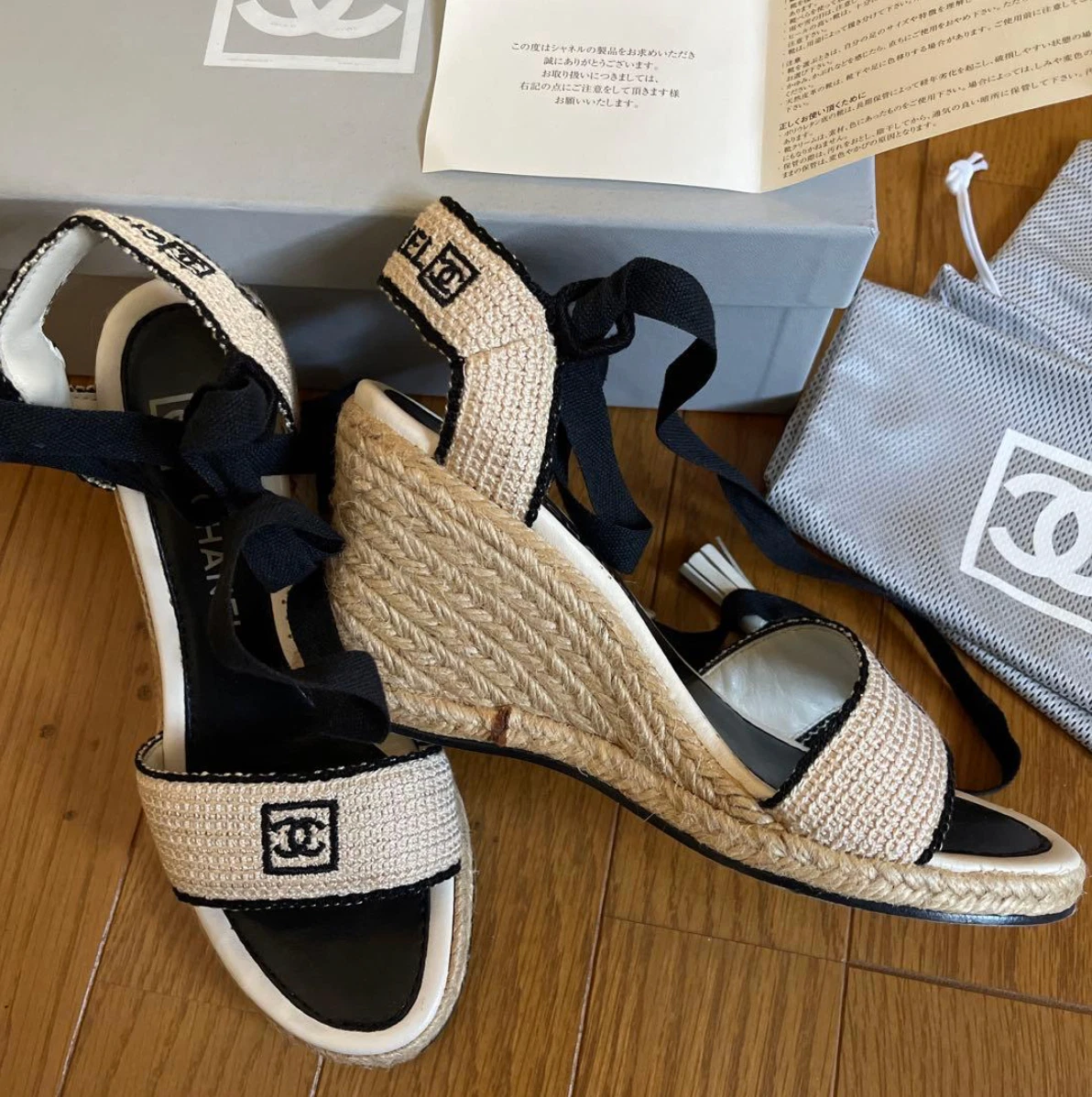 CHANEL Lace Up Sandals for Women for sale | eBay