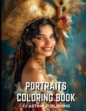 Portraits Coloring Book For Adults, Teens, Women and Men by Artink Publishing.:
