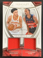 Zaccharie Risacher, Alexandre Sarr 2024-25 Immaculate Dual Patch RC /75 #RJD-RS