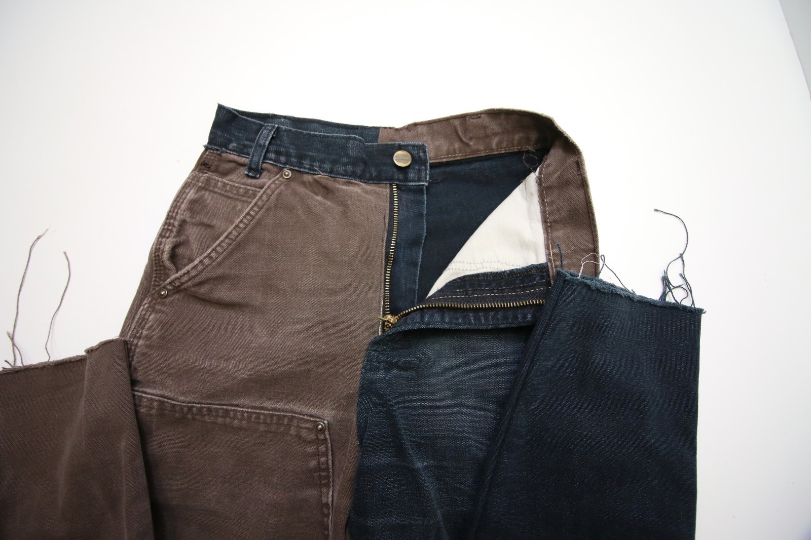 Carhartt Custom Split Patchwork Pants Womens 25 B… - image 4