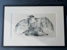 Bertoia Untitled Monotype (Unique) USA, 1960s Hand Printed Ink on Rice Paper