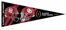 2025 Playoff 1st Round CFP Oklahoma Sooners Alabama Crimson Tide 12x30 Pennant