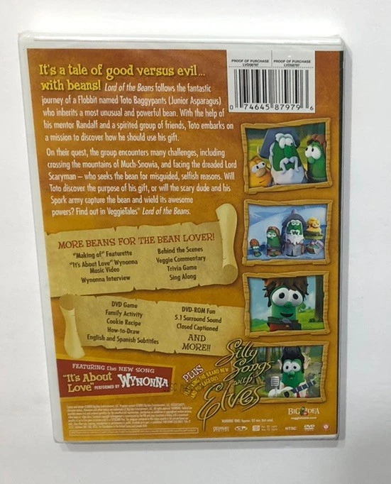 VEGGIETALES LORD OF THE BEANS ANIMATION BIG IDEA ENTERTAINMENT 2009 SEALED NEW - Image 2 of 2