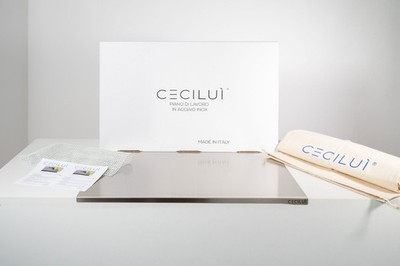 Schneidebrett Edelstahl Ceciluì 50x50 Schutztasche und Matte 2.0
