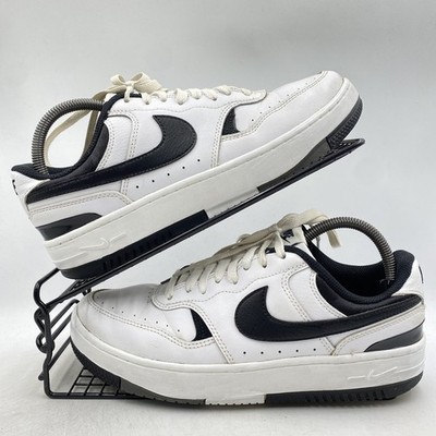 Nike Gamma Force weiß schwarz Turnschuhe Größe UK 7 Damen Leder Low Top DX9176-100