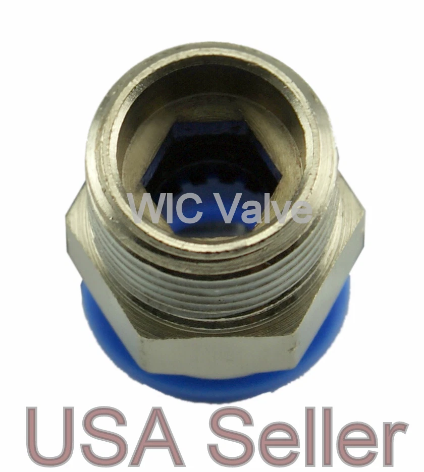 Male Straight Connector Tube OD 1/2 X NPT 1/2 Pneumatic Air Push In Fitting 5pcs - Image 2 of 2